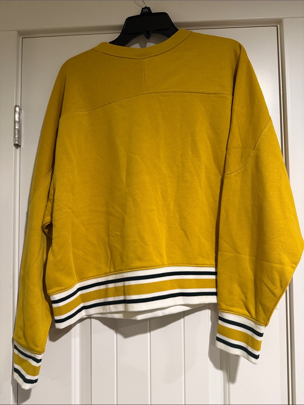 Champion Yellow Striped-Trim Crewneck Sweatshirt - Picture 6 of 7